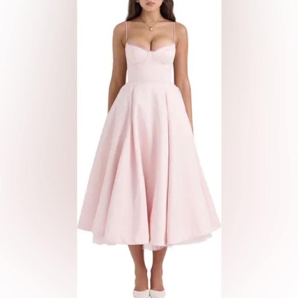 House of CB Mademoiselle Ballerina Pink Midi dress size small, bigger cup (D-E) - Picture 2 of 5